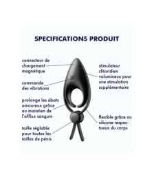 Cockring vibrant USB silicone réglable Sniper Satisfyer - CC597854
